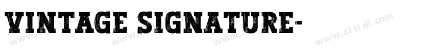 vintage signature字体转换